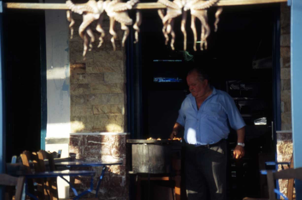 Naxos, taverna in the port